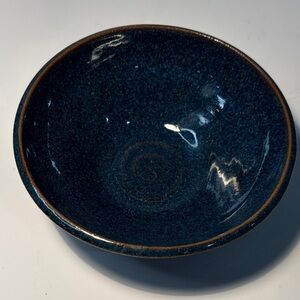 New Handcrafted Deep Blue Pottery Bowl